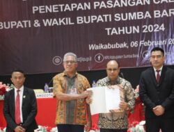 Paket JET Ditetapkan KPU Sumba Barat Sebagai Bupati dan Wakil Bupati. Yohanis Dade:  Lanjutkan Program Berseri!