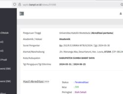 Unika Weetebula Naik Kelas! Akreditasi “Baik” Jadi “Baik Sekali”