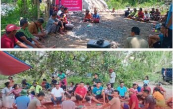 Anggota DPRD Matim Paulus Yorit Poni Reses Sekaligus Gotong Royong Bangun Jembatan di Perbatasan Pedalaman Elar Selatan