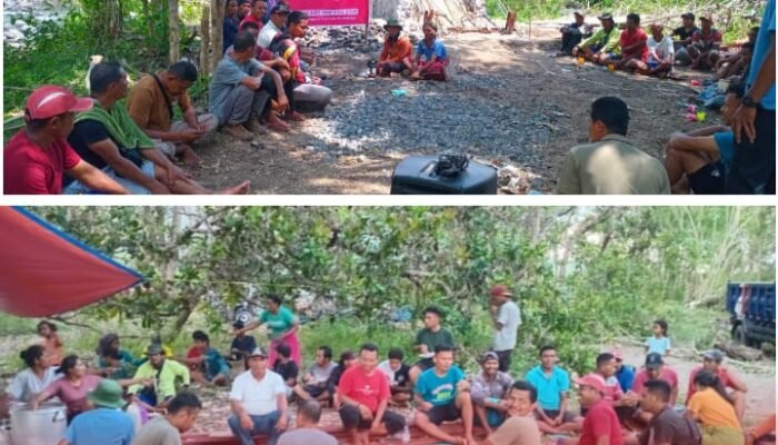 Anggota DPRD Matim Paulus Yorit Poni Reses Sekaligus Gotong Royong Bangun Jembatan di Perbatasan Pedalaman Elar Selatan